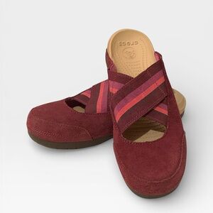 CROCS Burgundy Edie Slip-On Mules